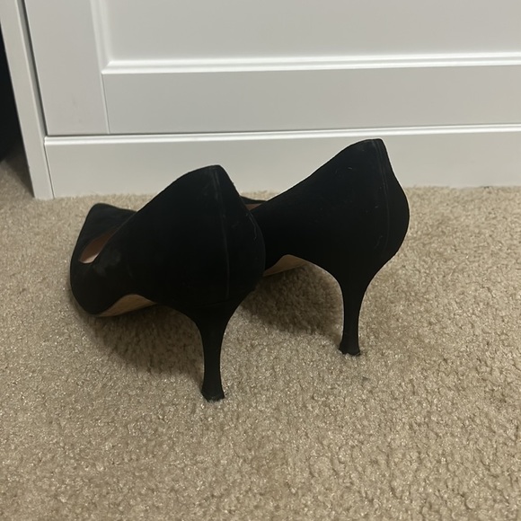 Manolo blahnik bb black suede pointed toe pump 7.5 EU 38.5 - Picture 6 of 9